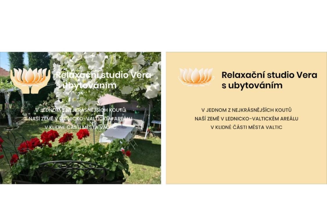Relaxační studio VERA s UBYTOVÁNÍM Valtice Exteriér fotografie